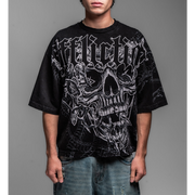 AFFLICTION SINISTER PATH SS TEE BLACK LAVA WASH