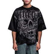 AFFLICTION SINISTER PATH SS TEE BLACK LAVA WASH