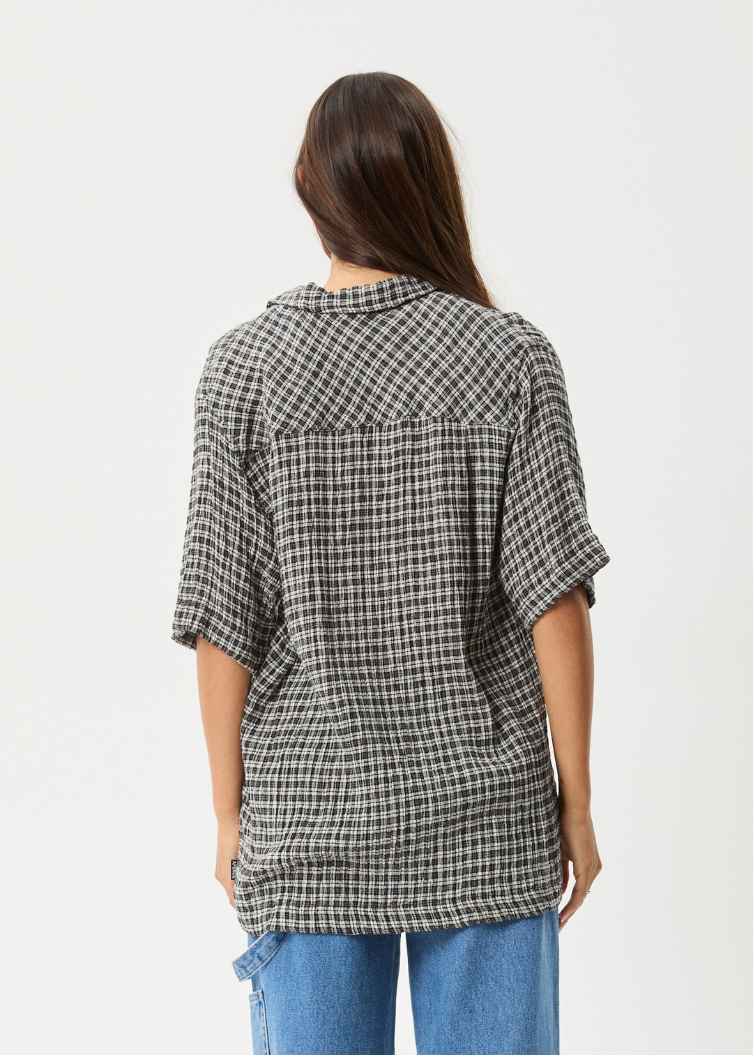 AFENDS W ASTA SEERSUCKER CUBAN SHORT SLEEVE SHIRT