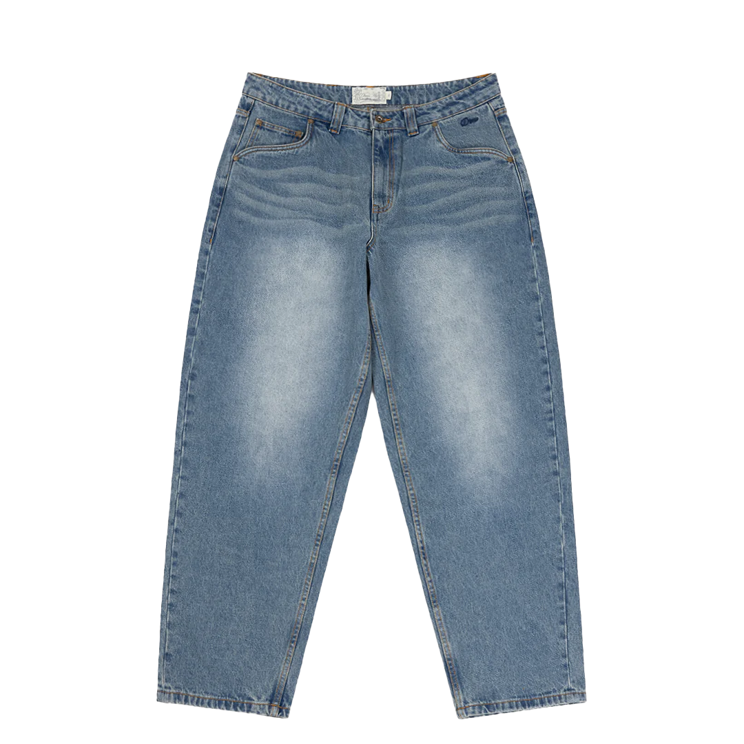 DIME BAGGY DENIM PANTS Sandblasted Indigo
