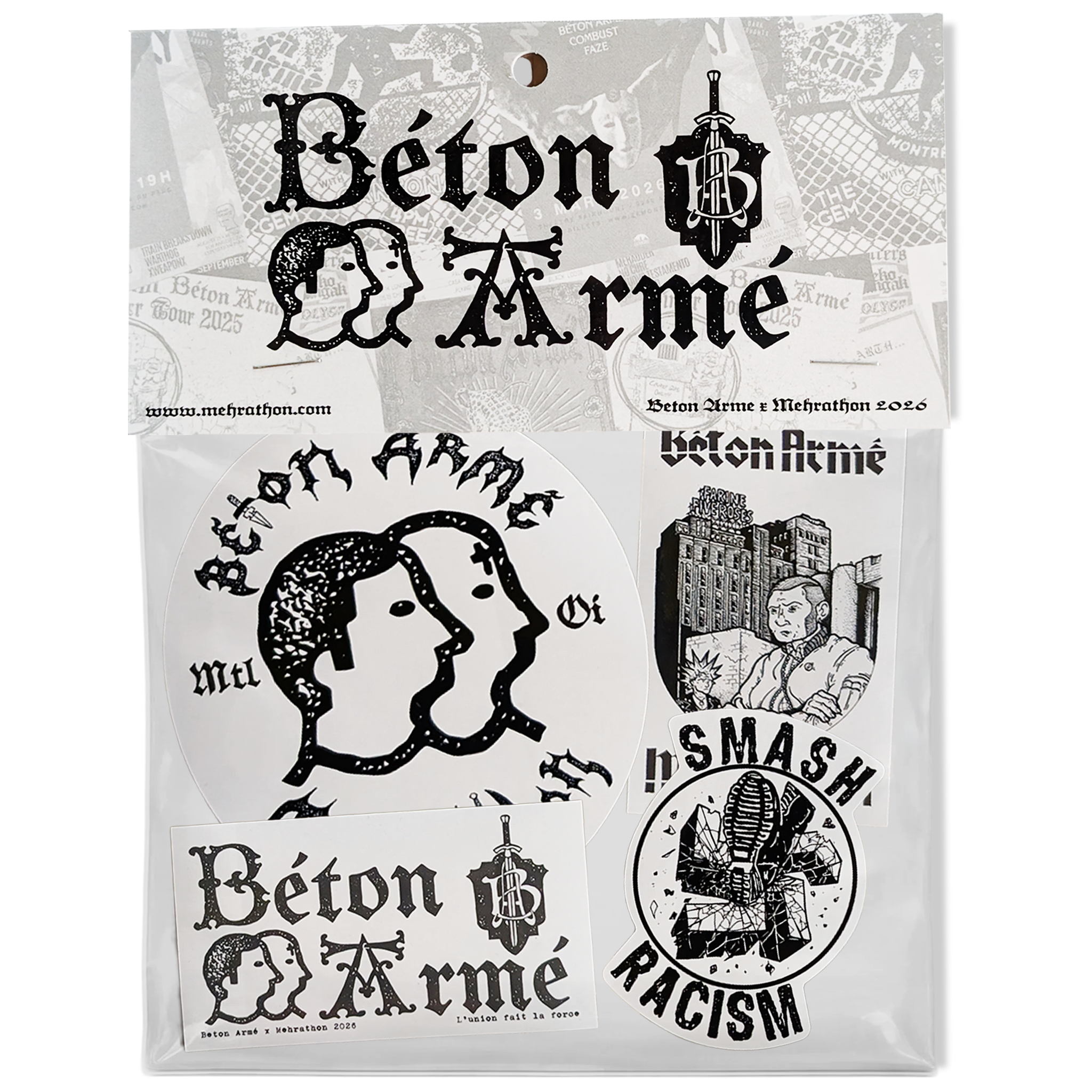 MEHRATHON X BETON SMASH RACISM STICKER PACK