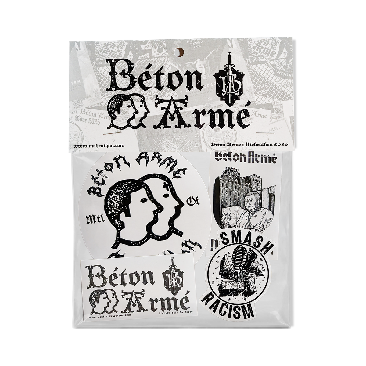 MEHRATHON X BETON SMASH RACISM STICKER PACK