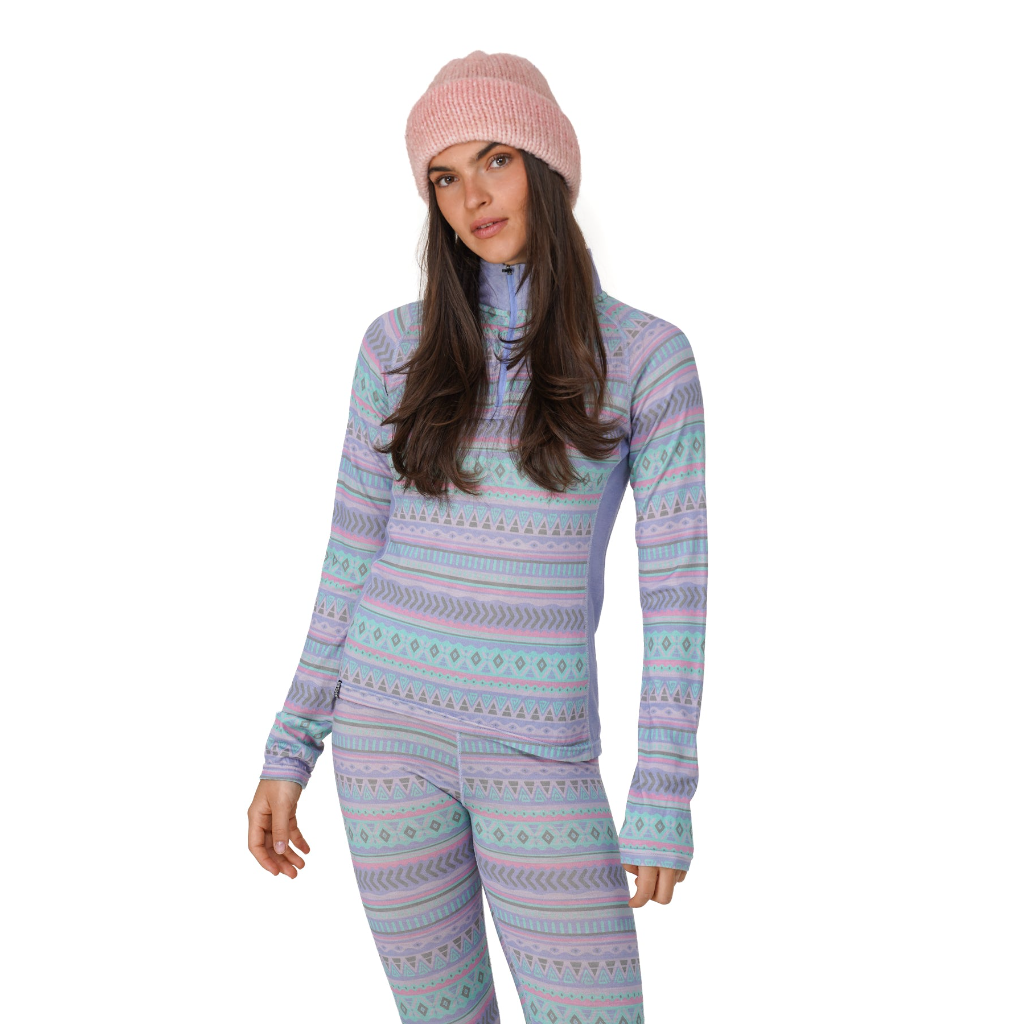 NOTICE THE RECKLESS W AURORA MERINO BASE LAYER TOP