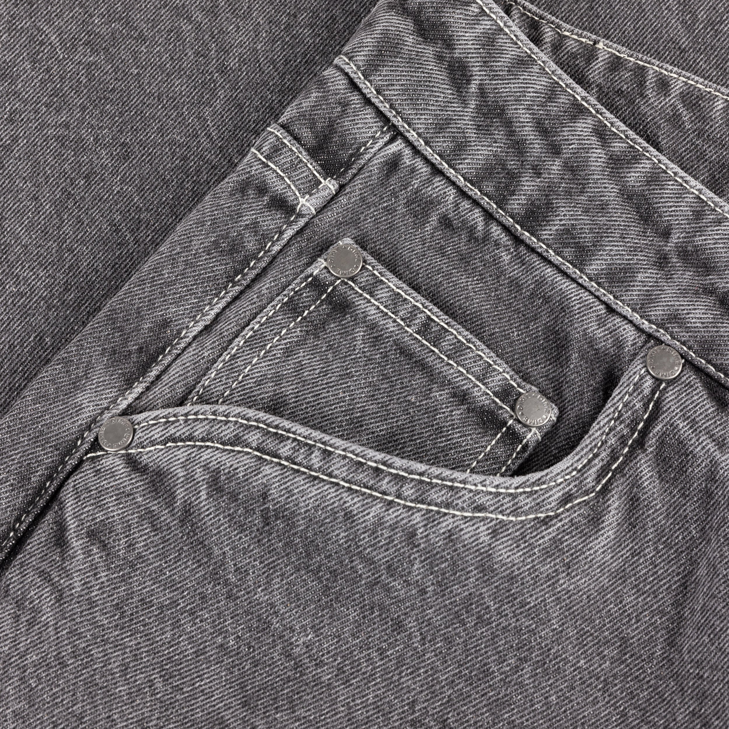 DIME BAGGY WINK DENIM PANTS FADED BLACK - détail 3