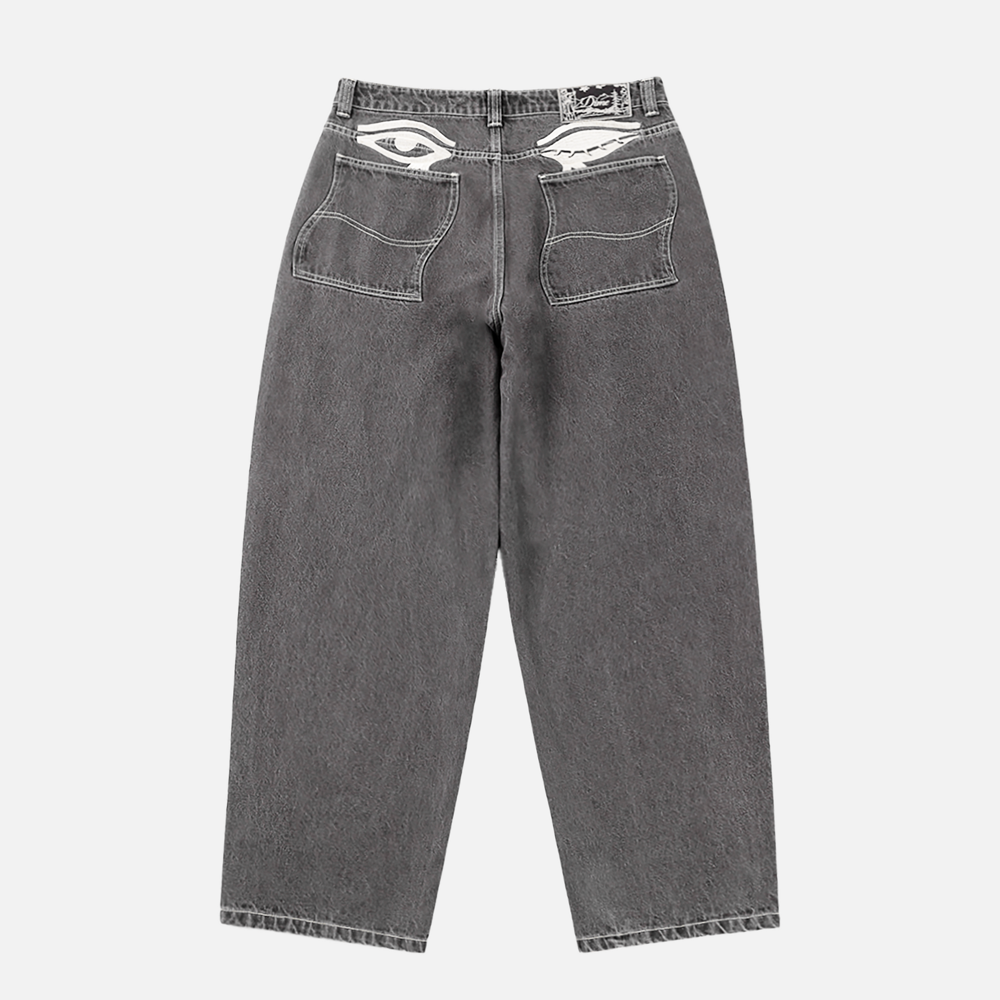 DIME BAGGY WINK DENIM PANTS FADED BLACK - dos