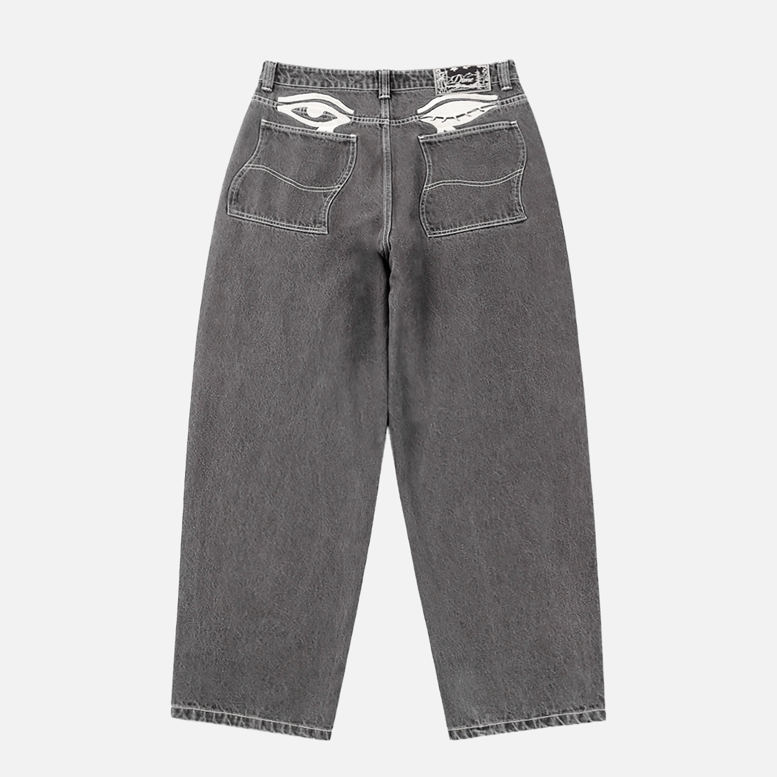 DIME BAGGY WINK DENIM PANTS FADED BLACK - dos