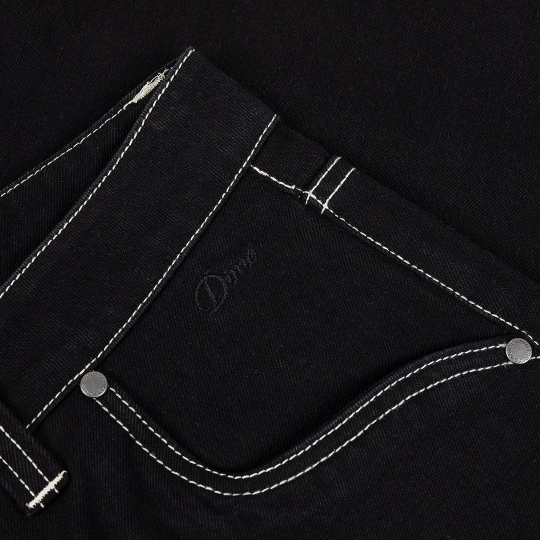 DIME Baggy Denim Pants Black — porté 1
