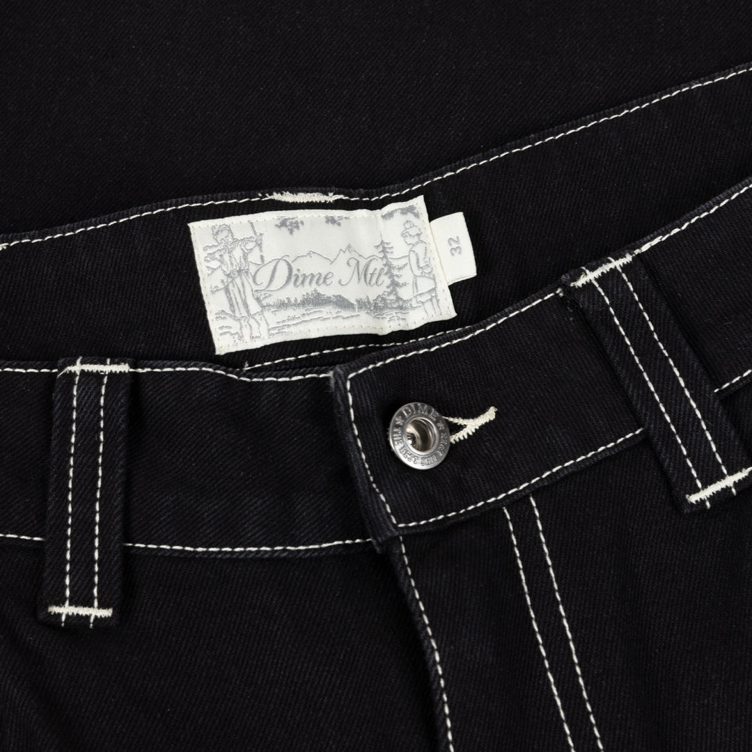 DIME Baggy Denim Pants Black — porté 2