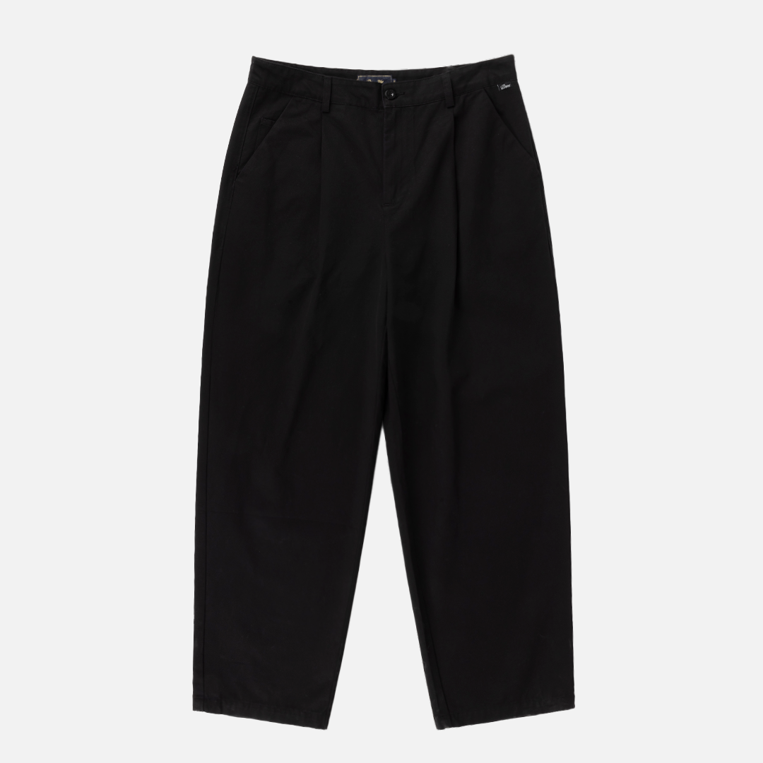 DIME Baggy Chino Pants Black — flat