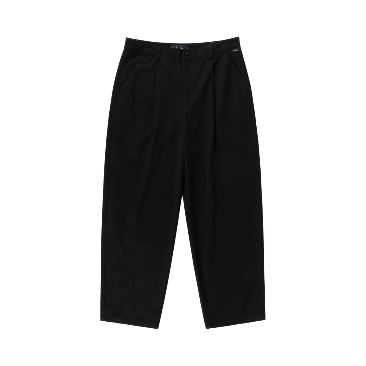 DIME Baggy Chino Pants Black — flat
