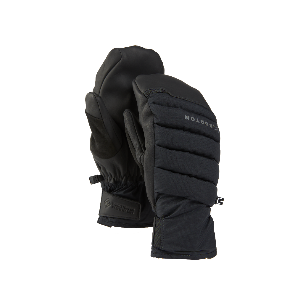 BURTON [AK] WINDSTOPPER OVEN MITTENS - TRUE BLACK