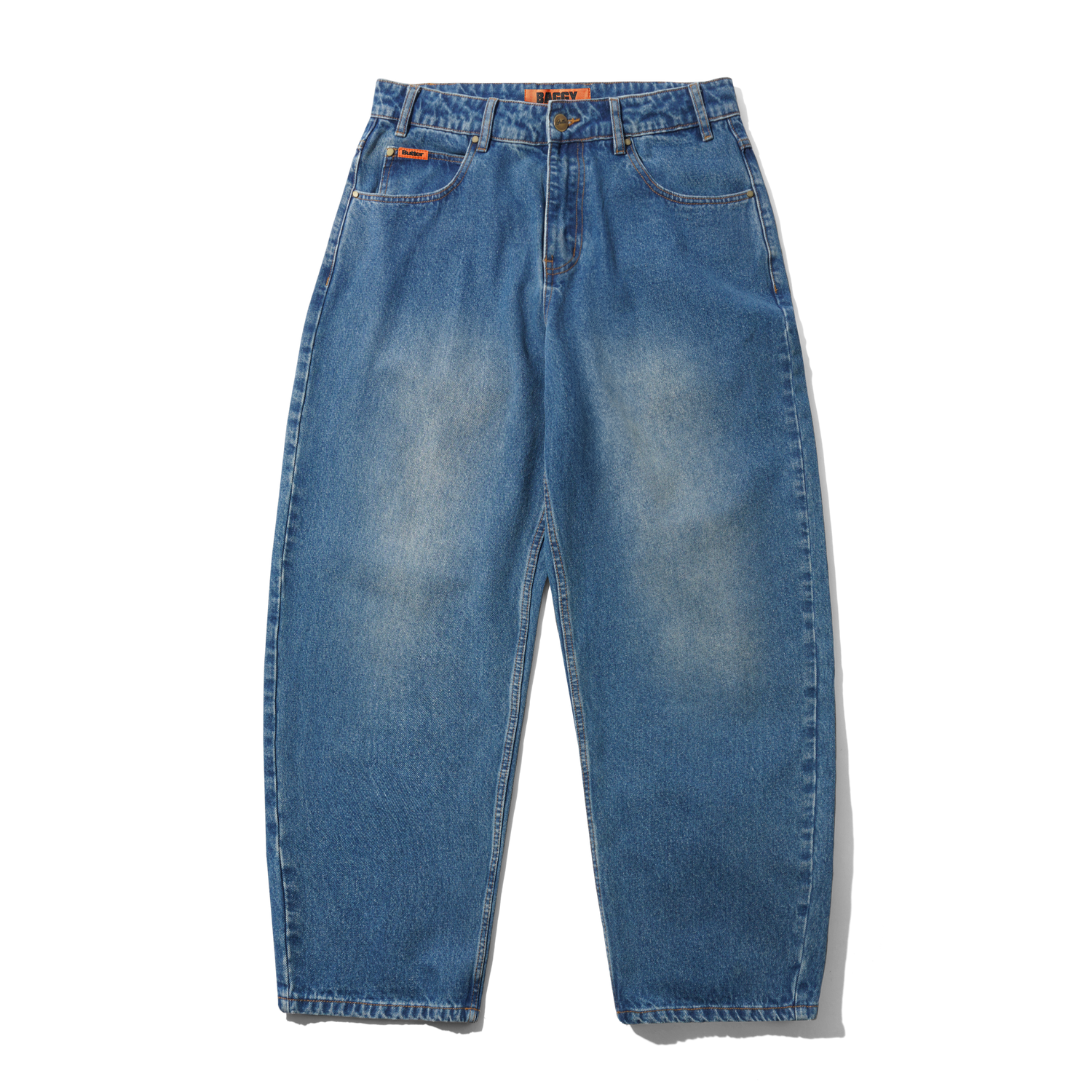 Butter Goods Baggy Denim Jeans Distressed Indigo - vue principale
