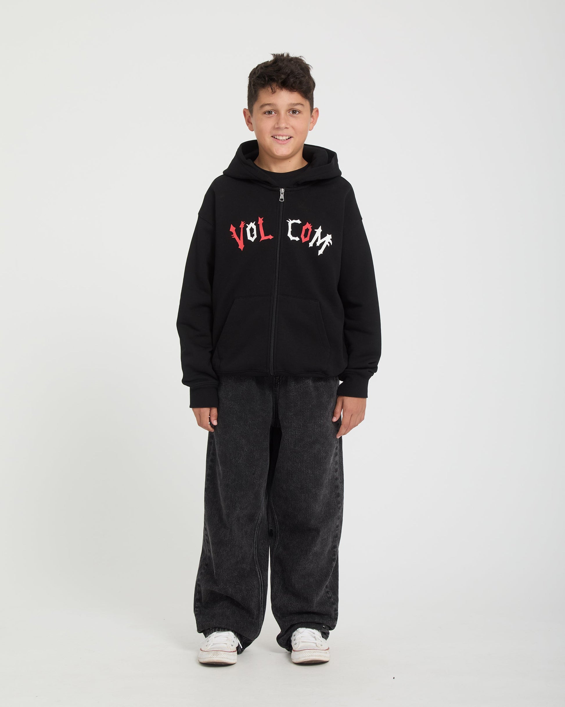Volcom Y FA Ozzy Fleece Zip Black - vue 5