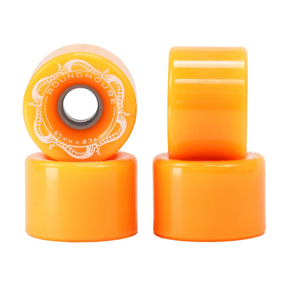 Carver Roundhouse Slick 65mm 83A Wheels - Orange Glo - jeu de 4
