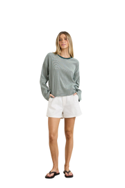 RHYTHM W LEXI STRIPE LS TOP