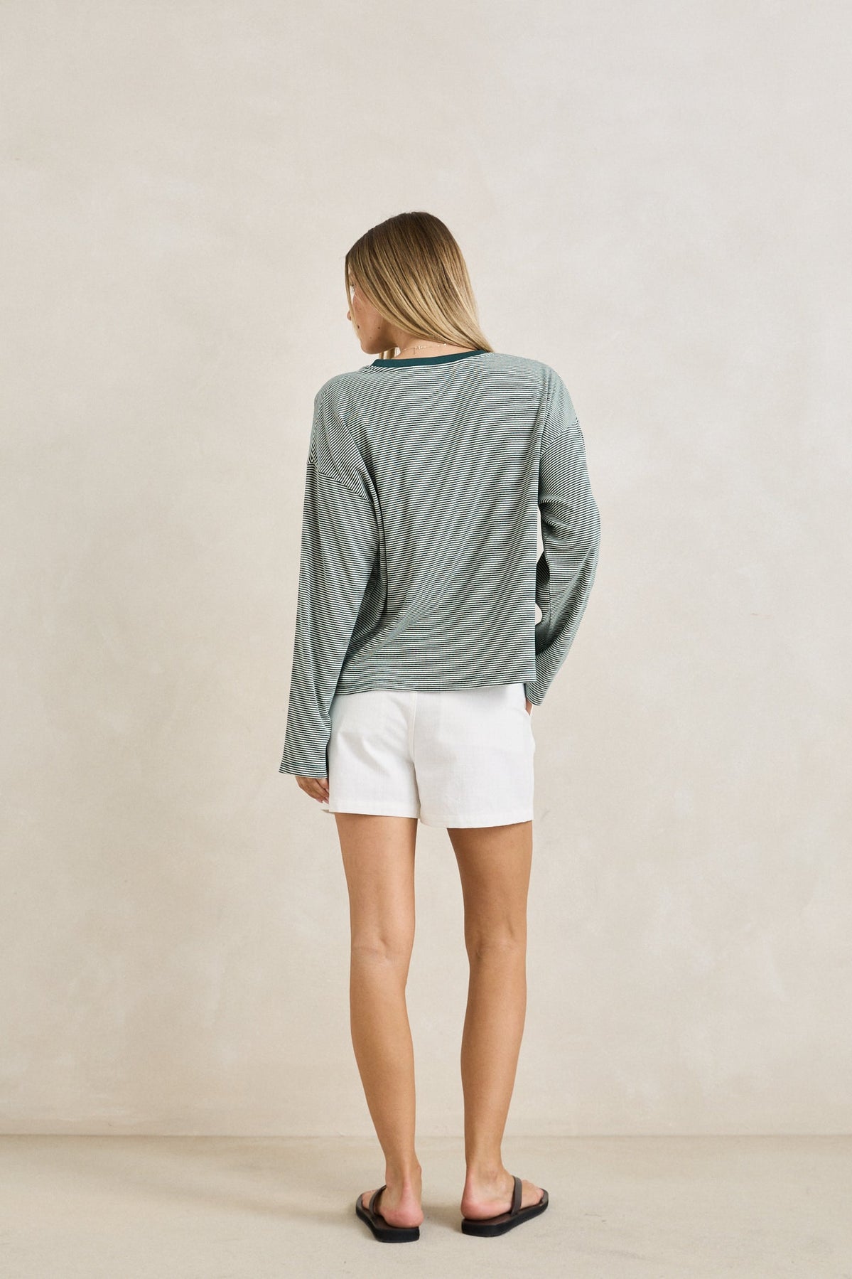 RHYTHM W LEXI STRIPE LS TOP