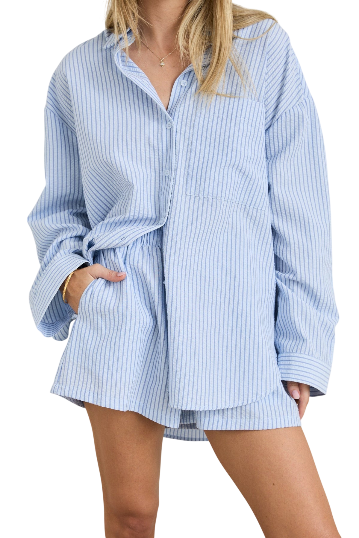 RHYTHM W OVERSWIM STRIPE SHORT