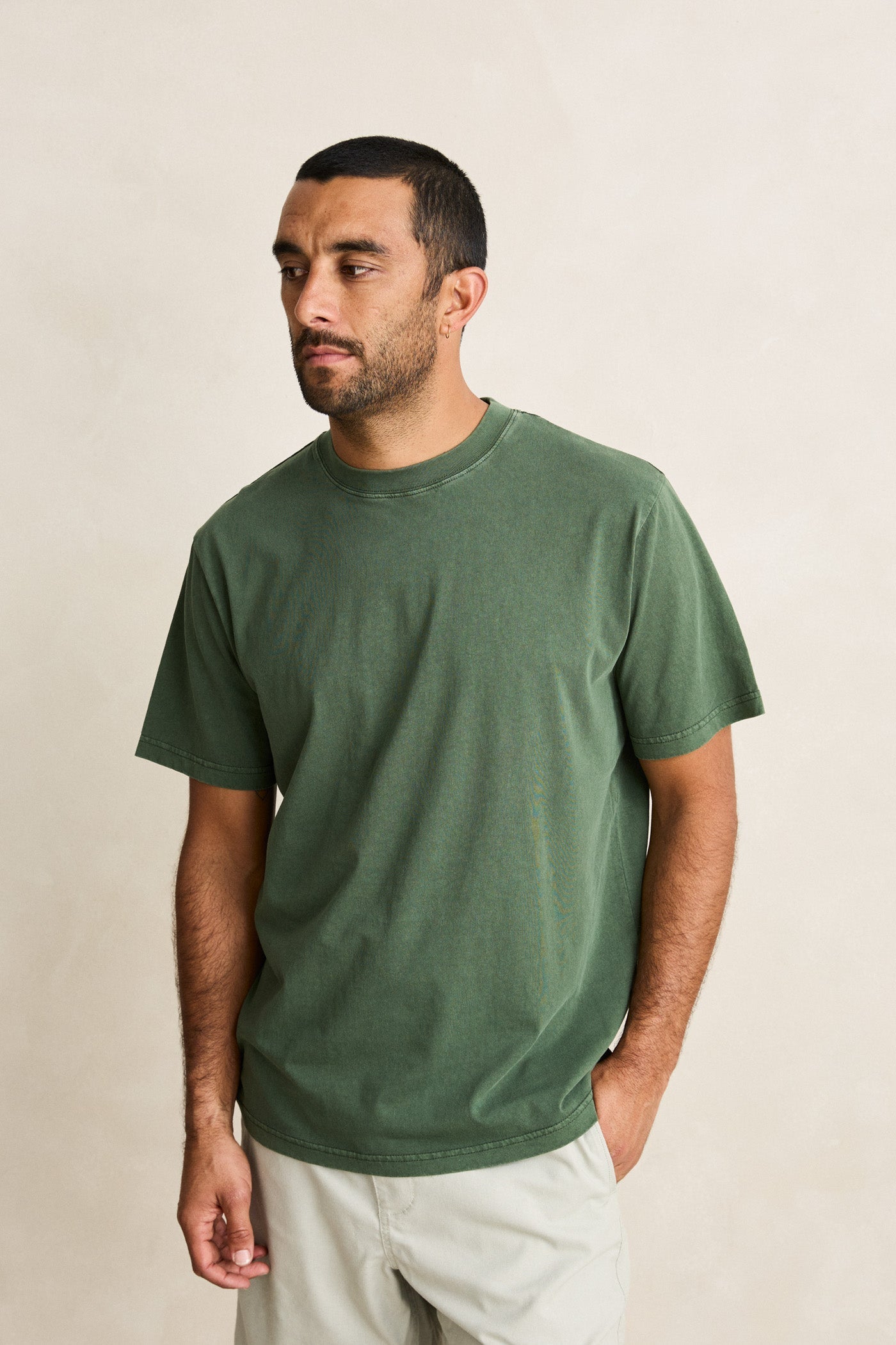 Rhythm Classic Vintage Tee Vert Forêt - Look 1