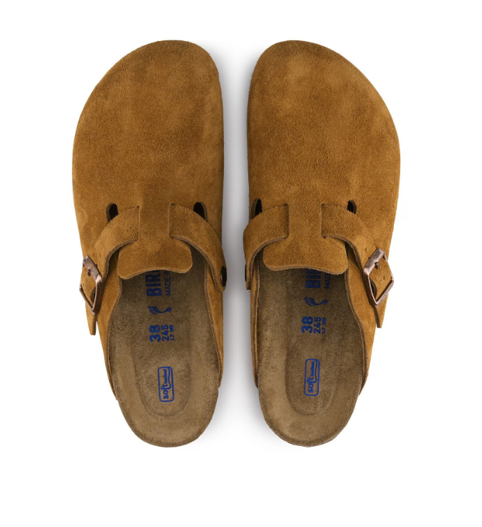 BIRKENSTOCK BOSTON SOFT FOOTBED SUEDE NARROW 