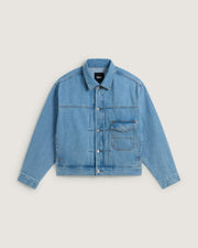 VANS Check 5 Denim Trucker Jacket Light Stonewash