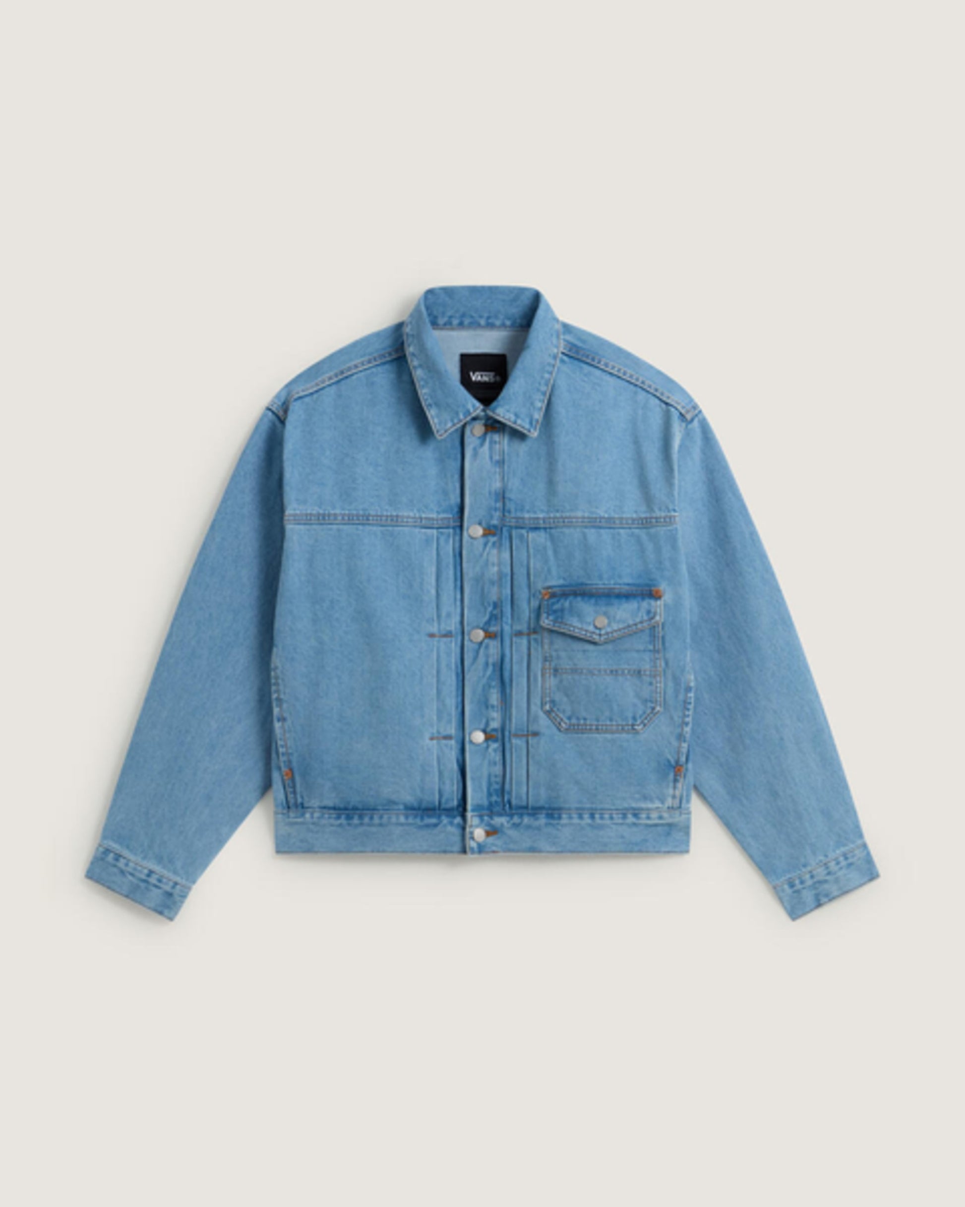VANS Check 5 Denim Trucker Jacket Light Stonewash