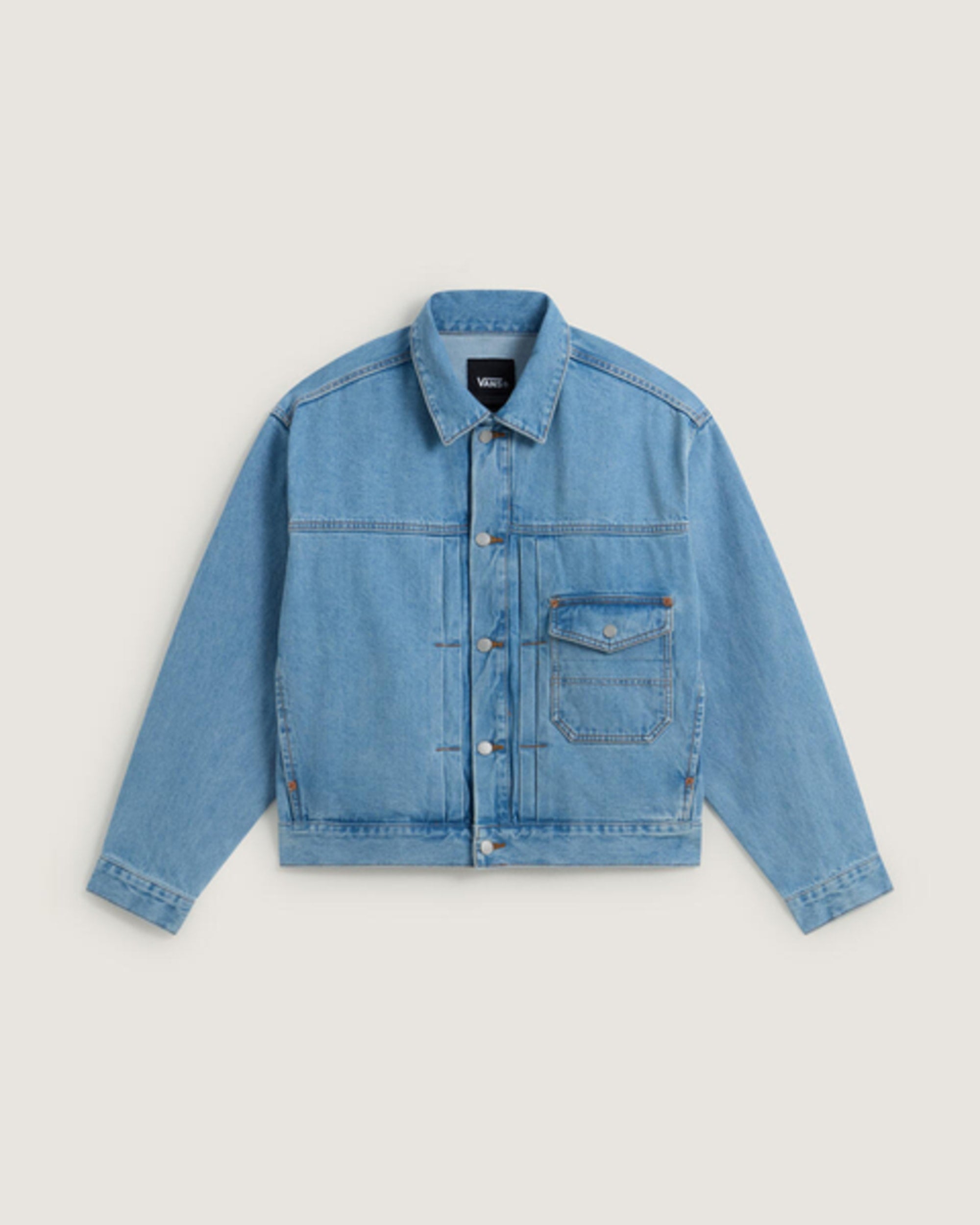 VANS Check 5 Denim Trucker Jacket Light Stonewash