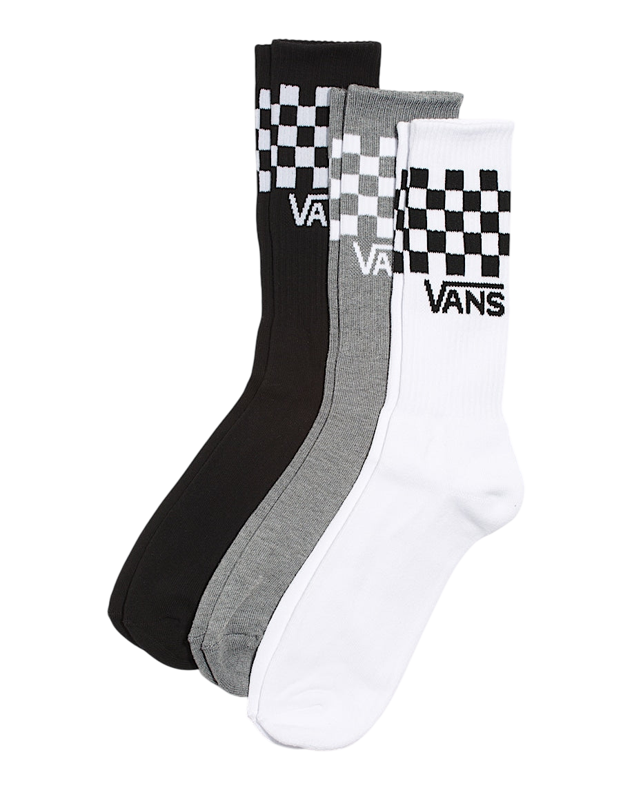 VANS CLASSIC CHECK CREW SOCKS 3PK