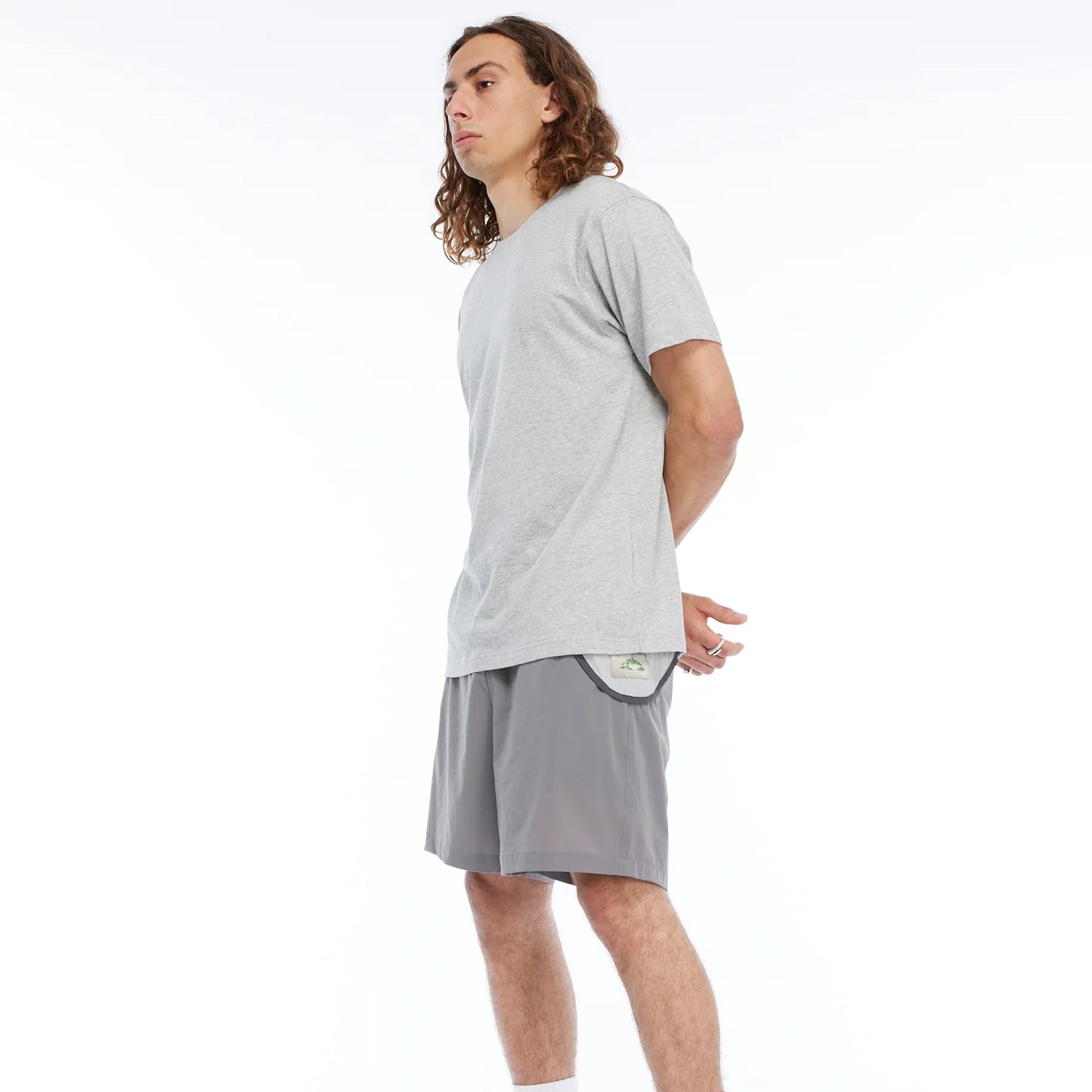 DIME Classic Small Logo T-Shirt Heather Gray