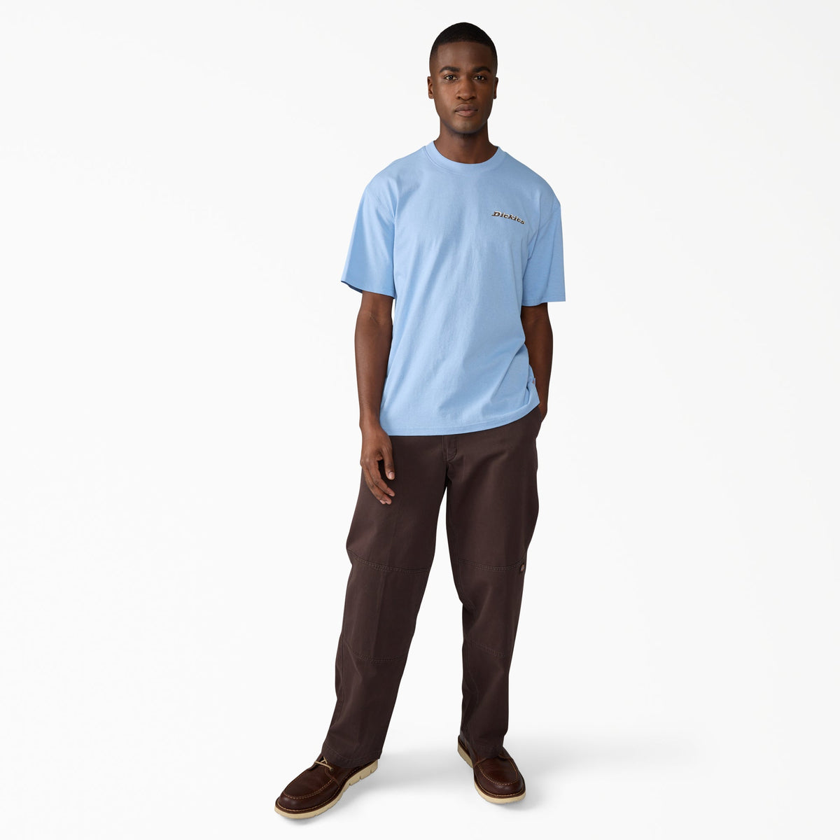 DICKIES WORN-IN DOUBLE KNEE WORK PANT DARK BROWN