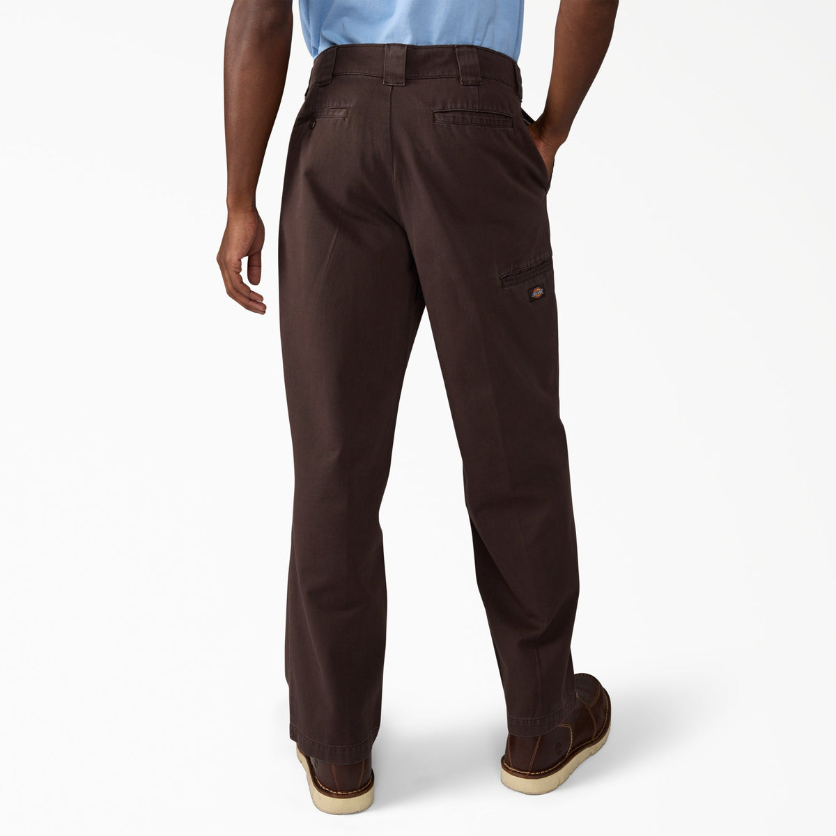 DICKIES WORN-IN DOUBLE KNEE WORK PANT DARK BROWN