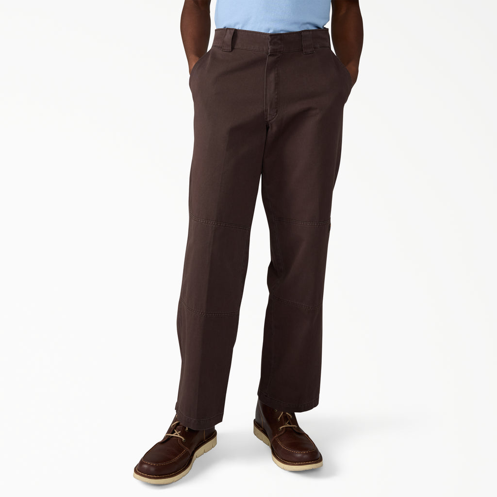 DICKIES WORN-IN DOUBLE KNEE WORK PANT DARK BROWN