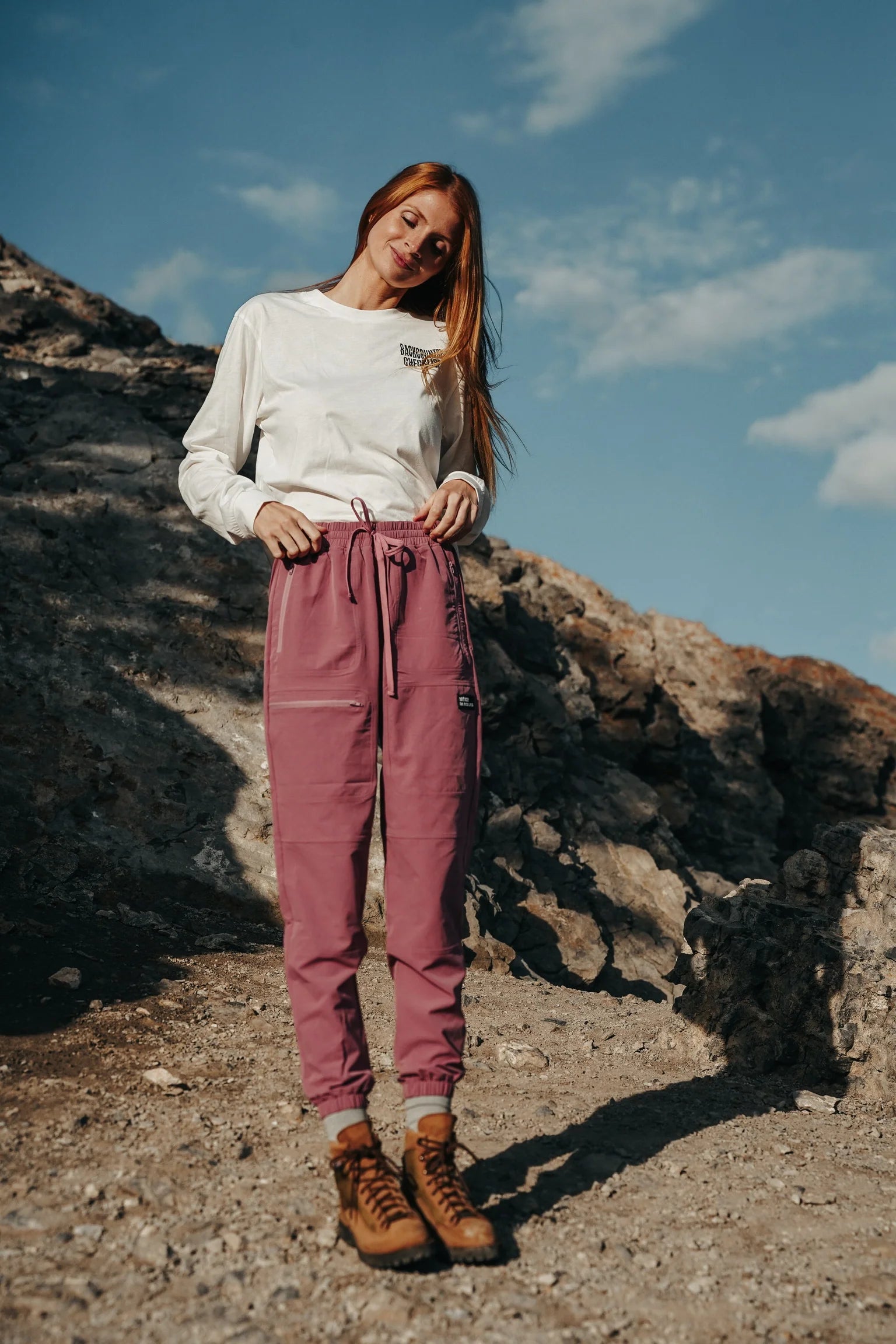 INSTRUCTIONS THE RECKLESS W BURGUNDY HICKING PANTS