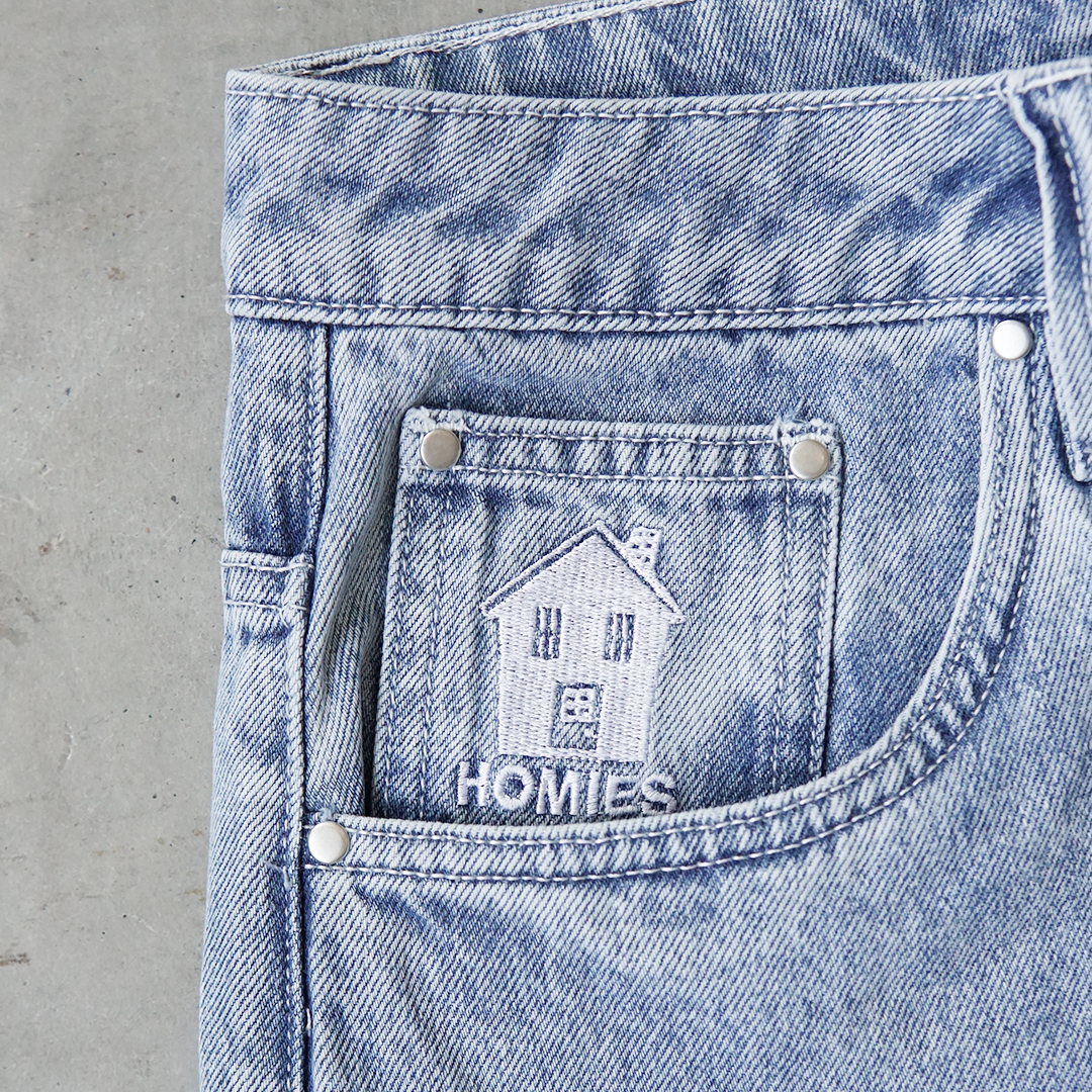 HOMIES SUPER BAGGY JEANS SHORTS