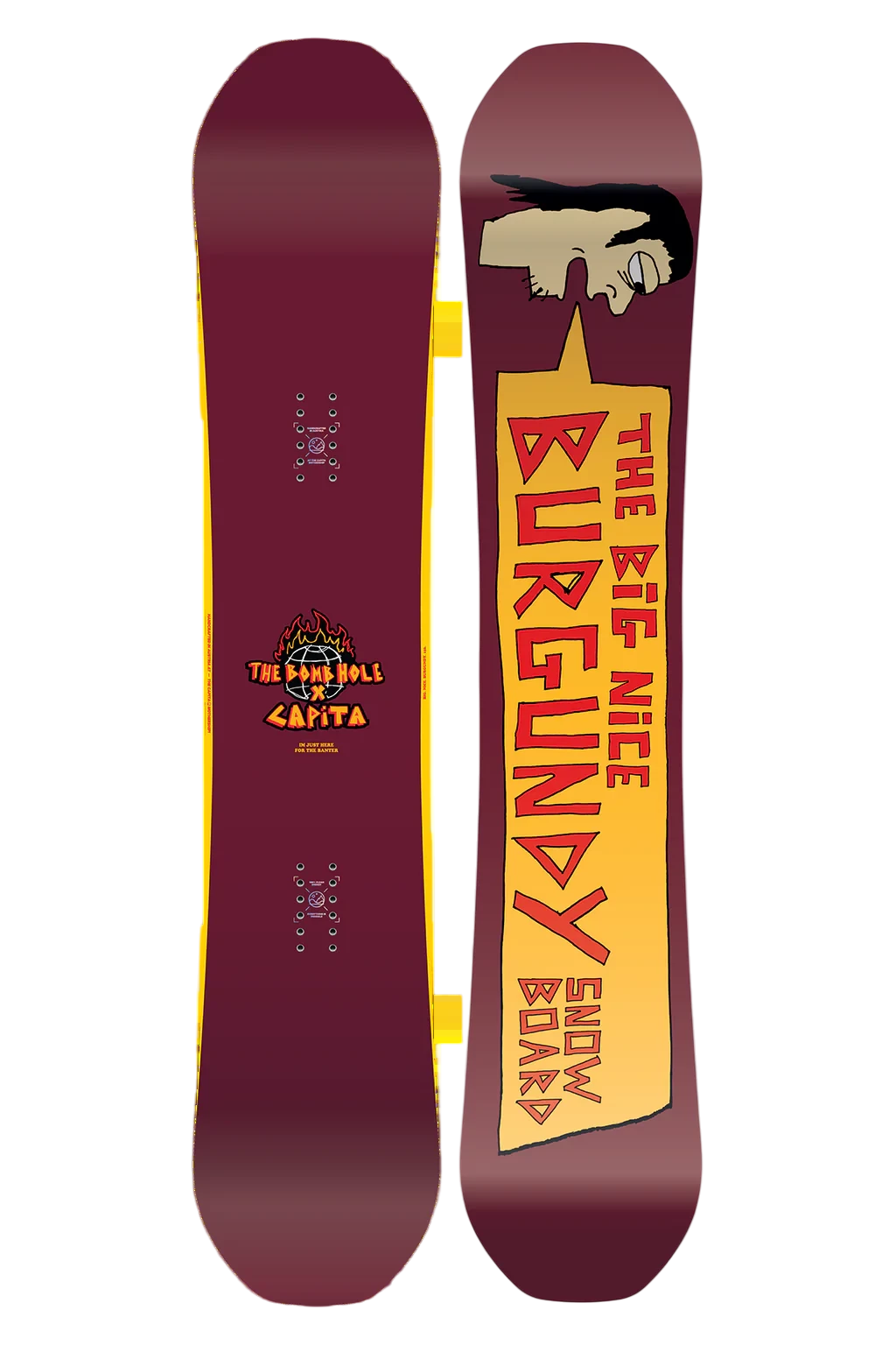 CAPITA THE BIG NICE BURGUNDY SNOWBOARD