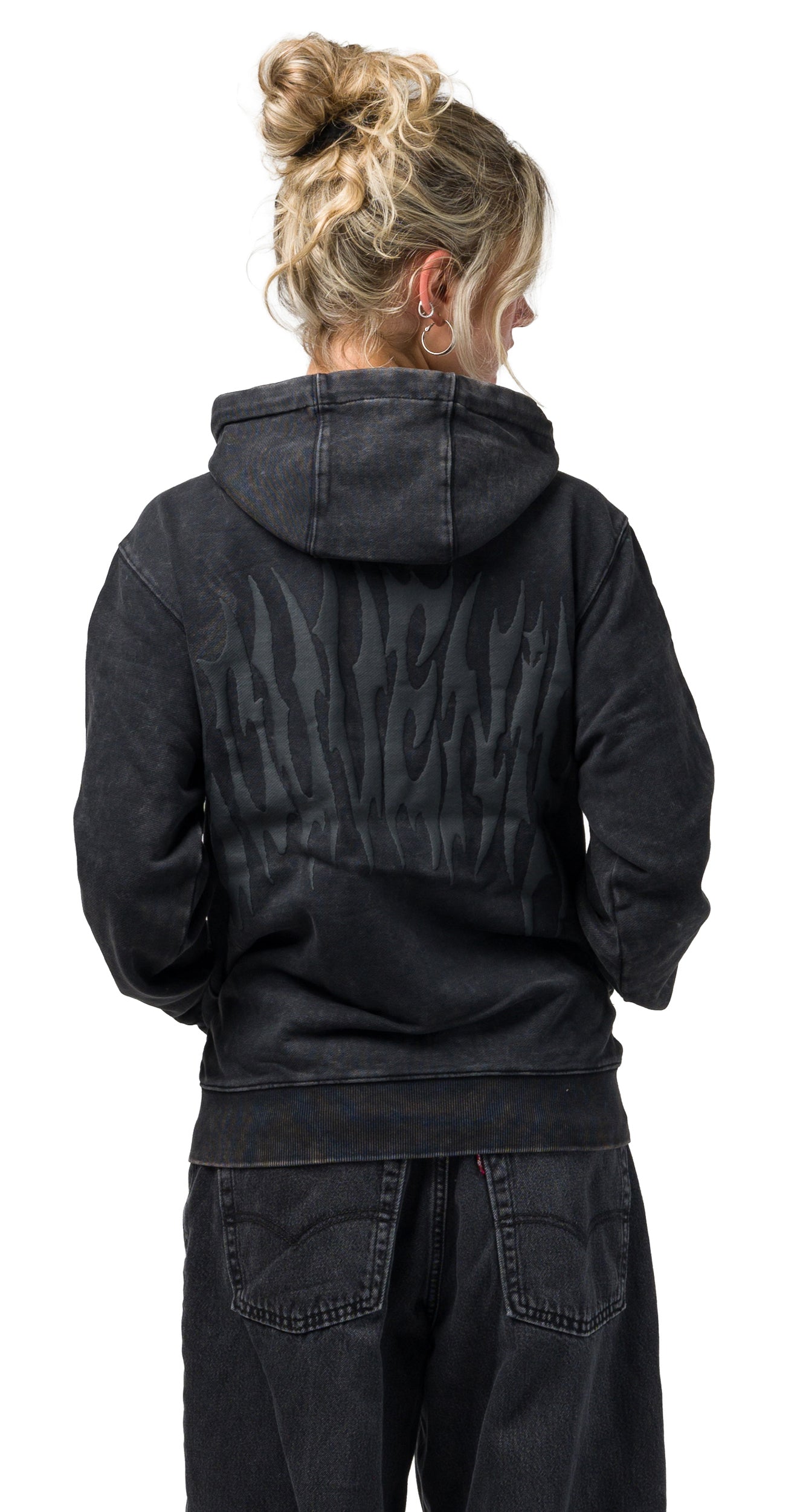 SOUVENIR DIRTY ZIP HOODY DIRTY BLACK