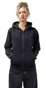 SOUVENIR DIRTY ZIP HOODY DIRTY BLACK