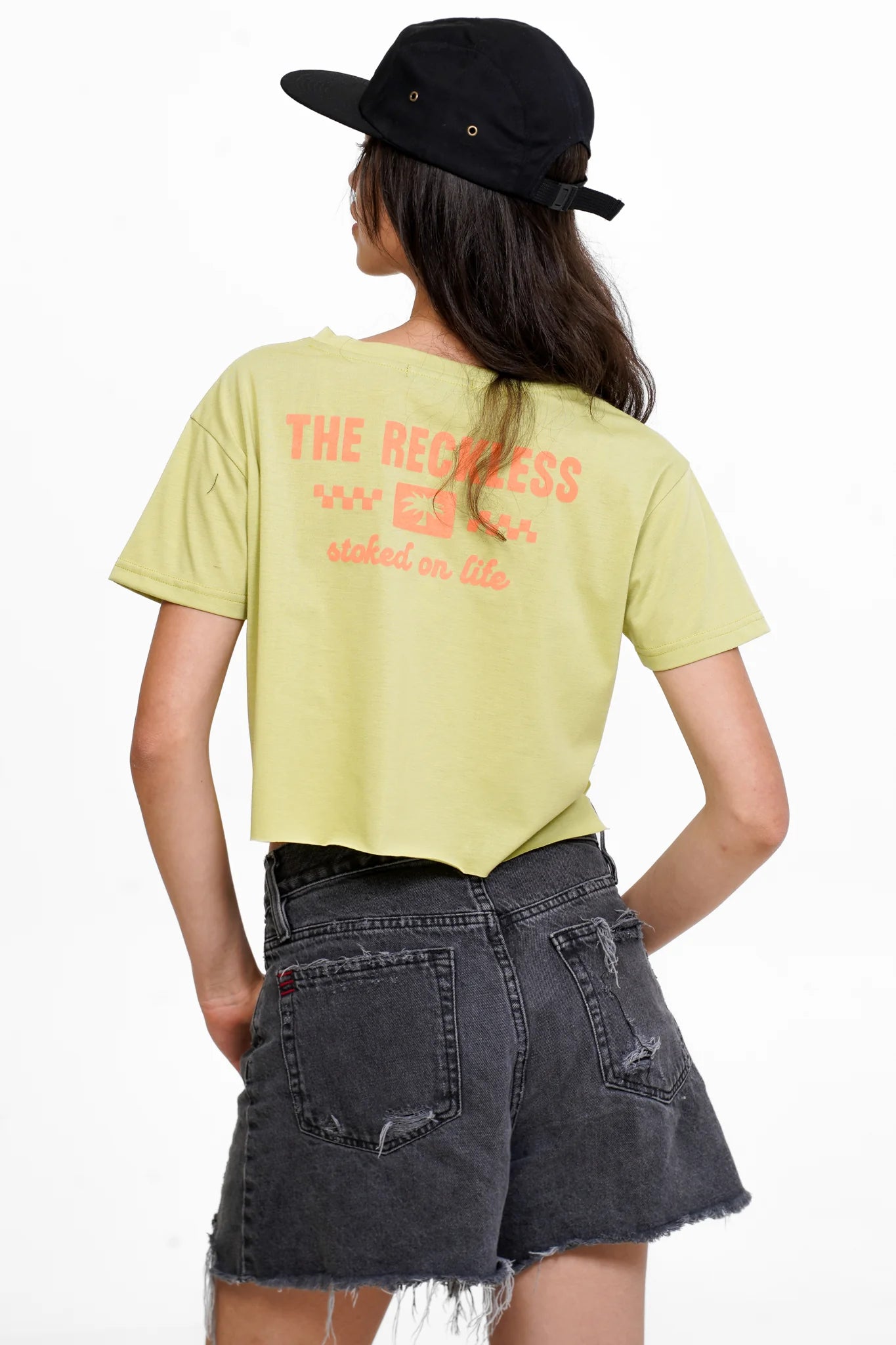 NOTICE THE RECKLESS W STOCKED ON LIFE CROP TEE