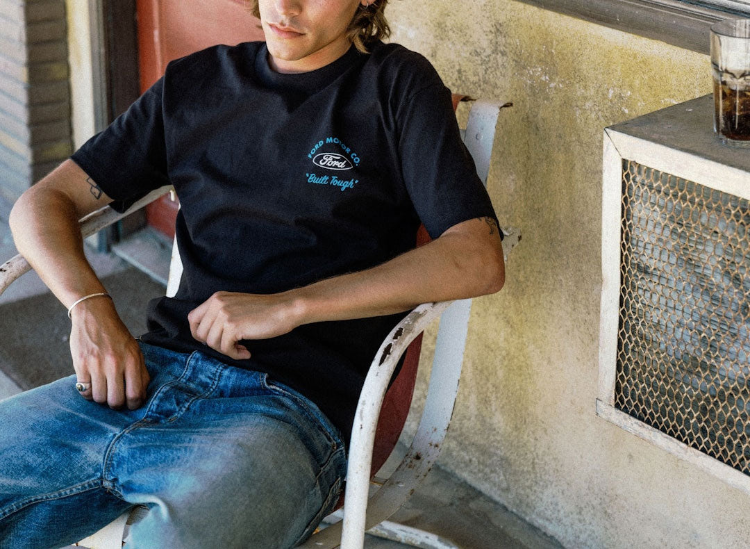 BRIXTON X FORD BUILT TOUGH 4X4 S/S TEE - Burnt Rubber