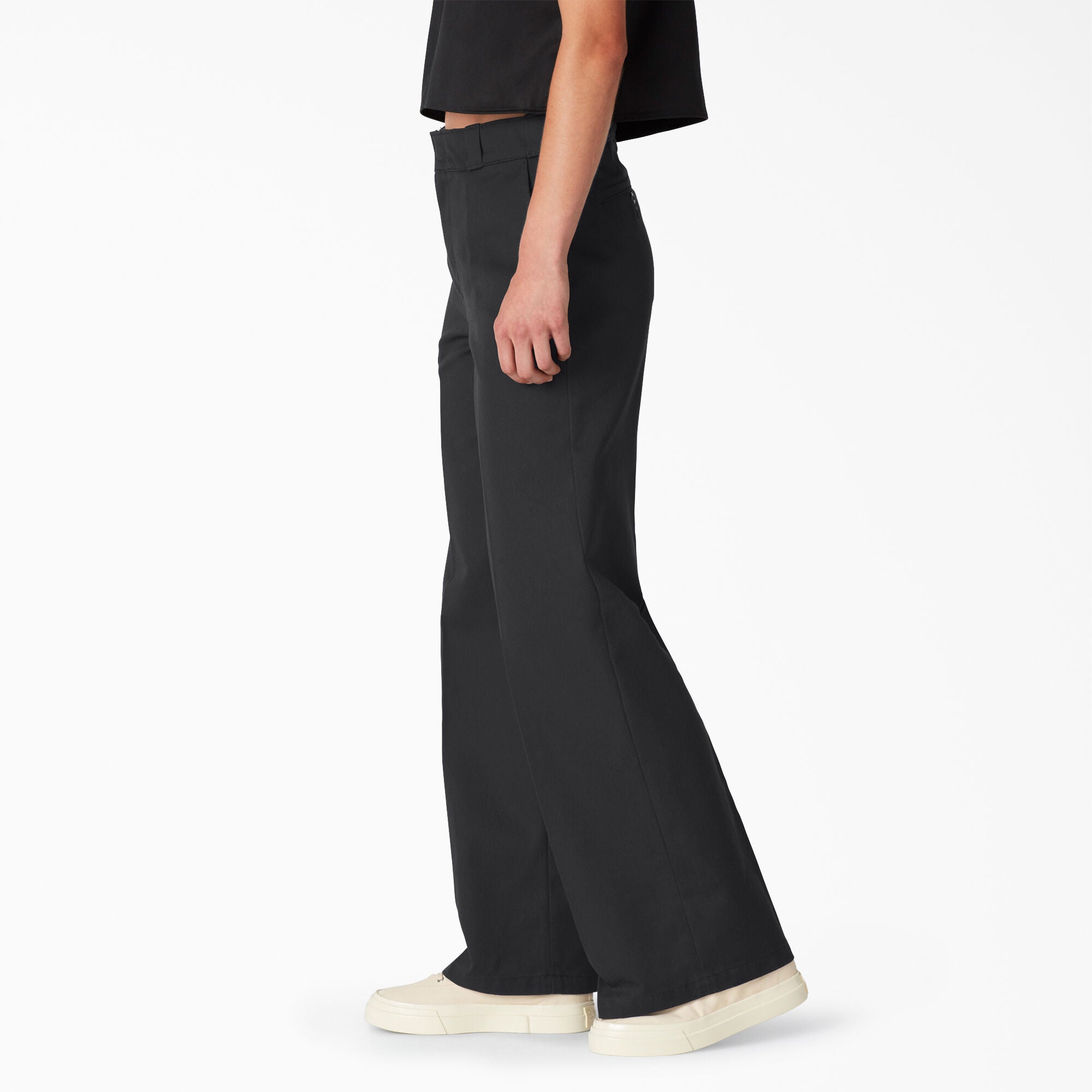 DICKIES W WIDE LEG TWILL PANT 