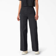 DICKIES W WIDE LEG TWILL PANT 