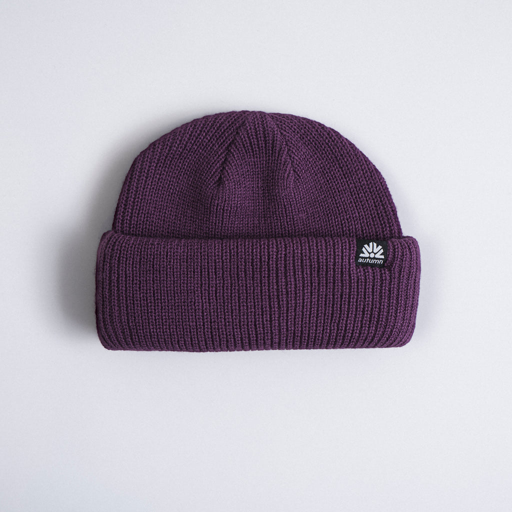 Tuque Autumn Double Roll coloris Plum