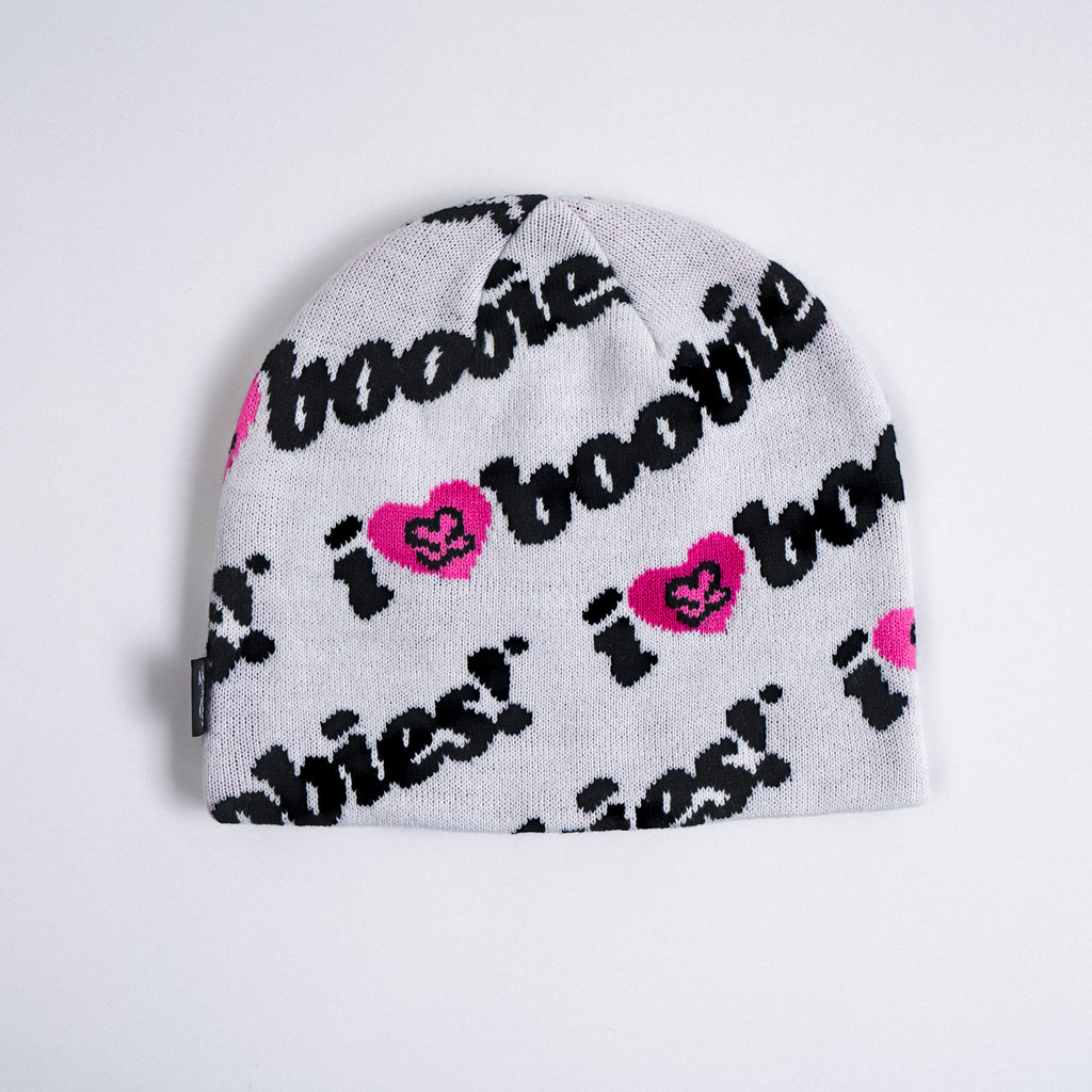 CORDUROY KEEP A BREAST BEANIE coloris White