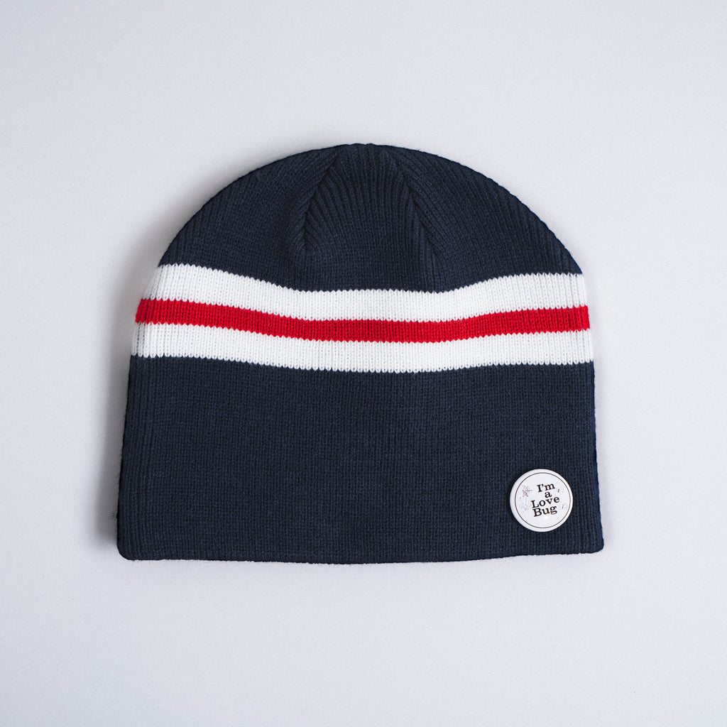 CORDUROY LOVE BUG BY KENNEDI DECK BEANIE coloris Navy