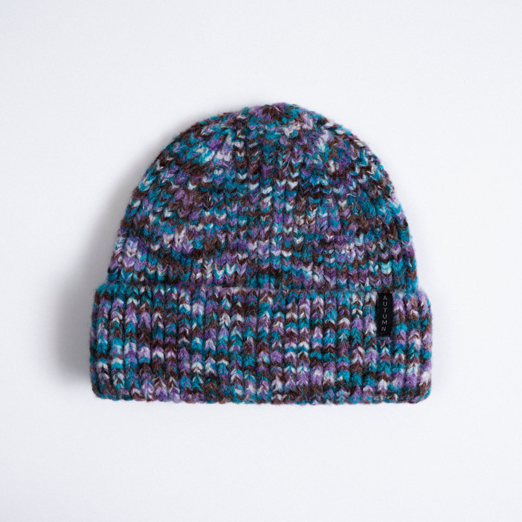 AUTUMN MARBLE KNIT BEANIE coloris Plum