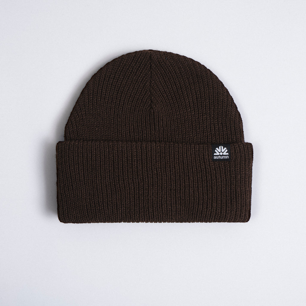 AUTUMN SIMPLE SOLID BEANIE coloris Brown