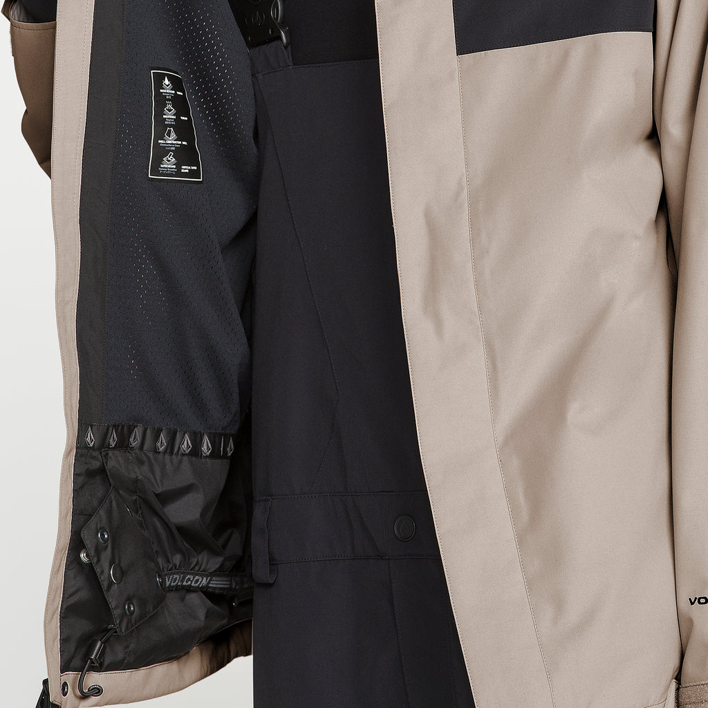 VOLCOM BuckThreeEighty Insulated Jacket Khaki - détail