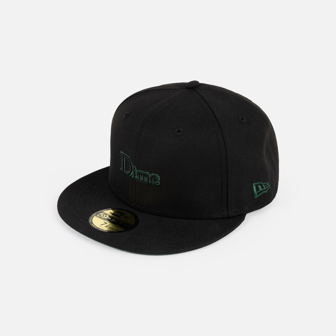 DIME Classic New Era Cap Black — flat