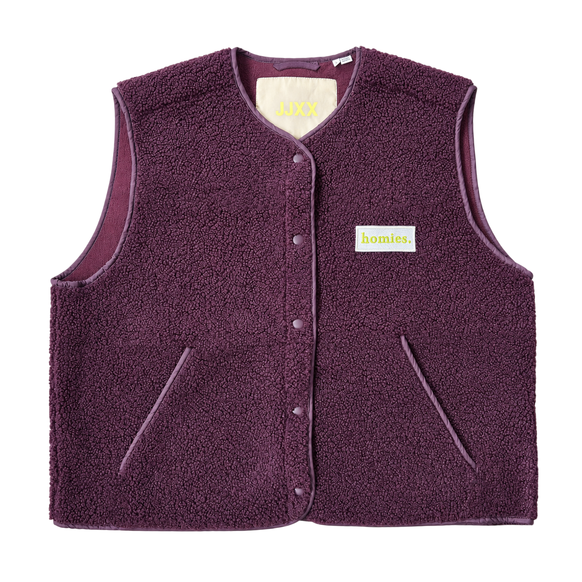 HOMIES W TEDDY SLEEVELESS JACKET