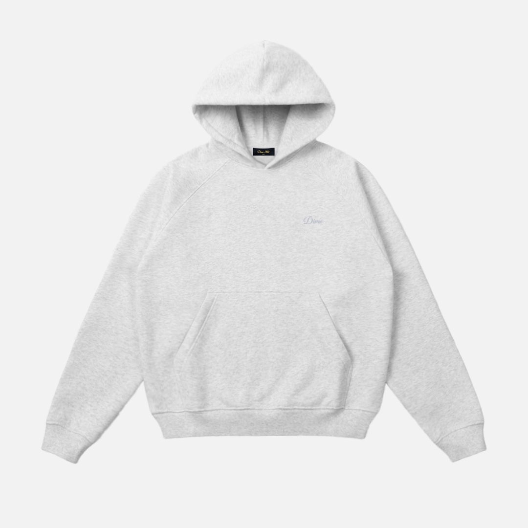 Dime Cursive Small Logo Hoodie Cendré - Photo flat