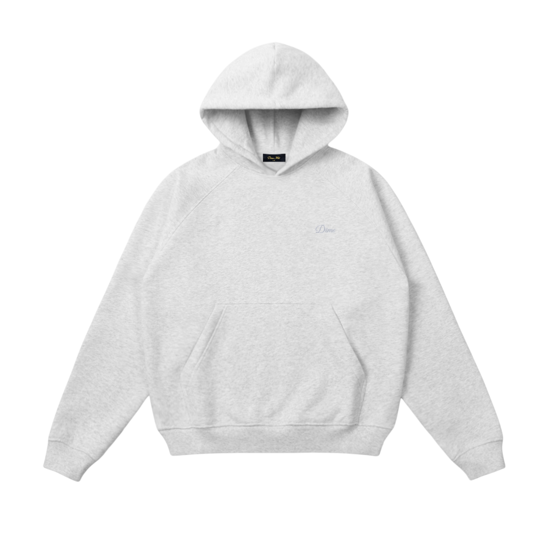 Dime Cursive Small Logo Hoodie Cendré - Photo flat